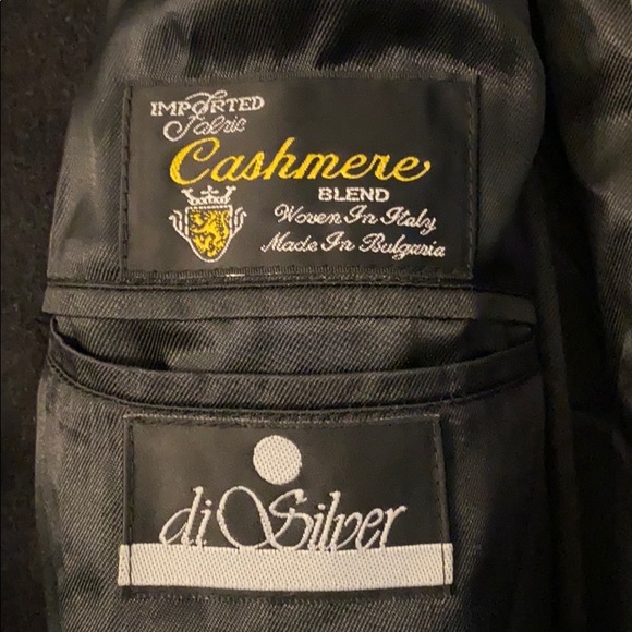 diSilver Cashmere Blend Extra Long Domino Overcoat, New with Tags - Picture 13 of 15